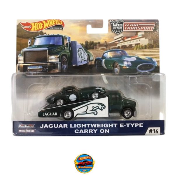 Hot Wheels 2019 Car Culture Team Transport Jaguar Lightweight E-Type Carry On (Green)