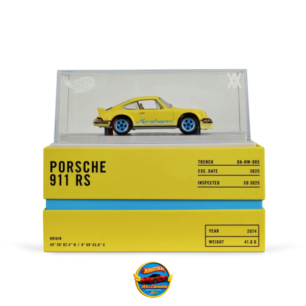 Hot Wheels Daniel Arsham 1973 Porsche 911 RSR Yellow 1:64 Mattel Creations JGK64