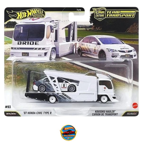 Hot Wheels 2026 Premium Team Transport '07 Honda Civic Type R