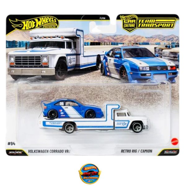 Hot Wheels 2026 Team Transport Case L Wolfsburg Express Volkswagen Corrado VR6 &amp; Retro Rig #94