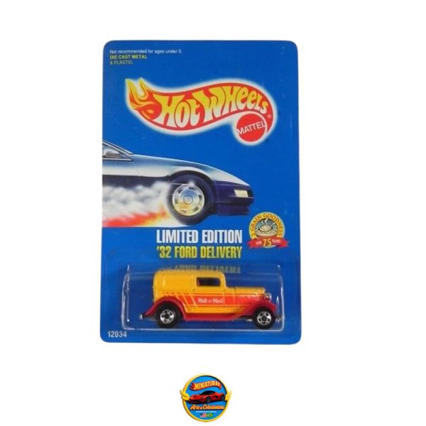 Hot Wheels Malt-O-Meal ’32 Ford Delivery Yellow Limited Edition BW Malaysia 1994