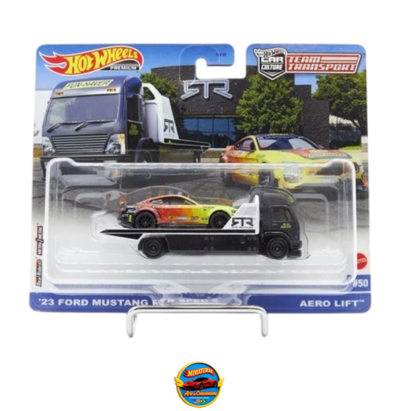 Hot Wheels Premium Team Transport – ’23 Ford Mustang RTR Spec 5 &amp; Aero Lift