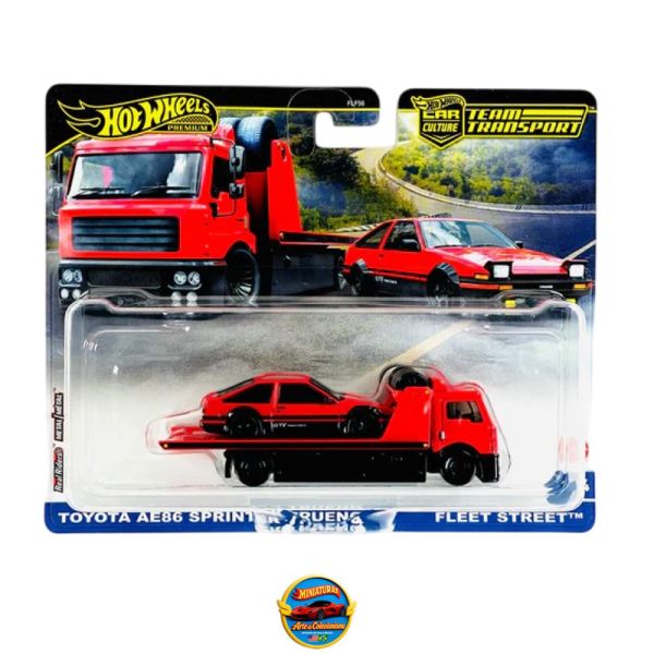 Hot Wheels 2025 Team Transport Case H – Toyota AE86 Sprinter Trueno &amp; Fleet Street #84