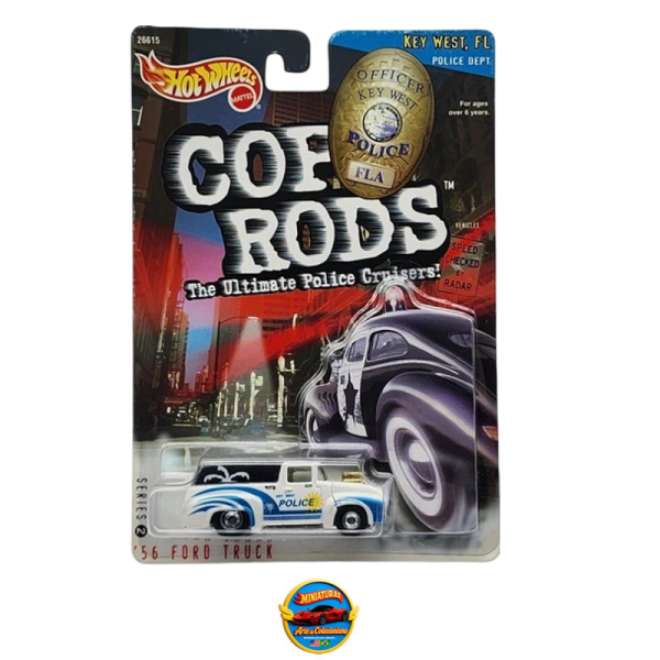 HOT WHEELS 56 Ford Truck Panel Cop Rods Police Key West FL Real Riders