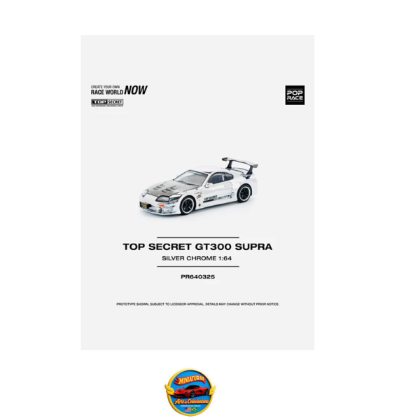 Pop Race – Top Secret GT300 Supra Silver Chrome #325