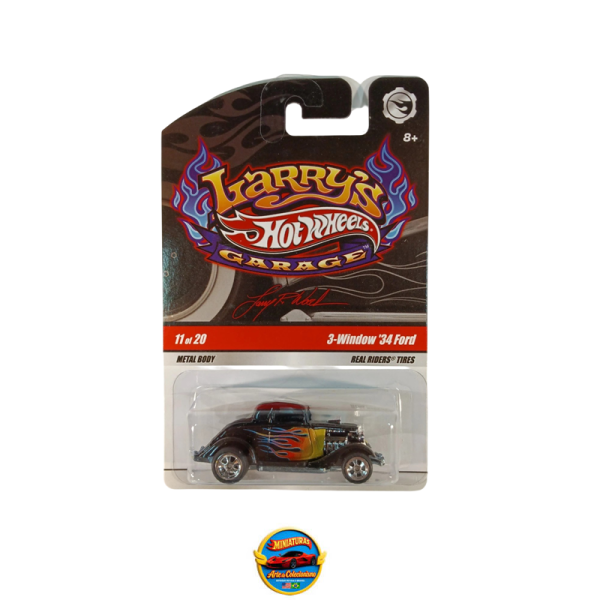 Hot Wheels Larry's Garage – 3 Window '34 Ford Black