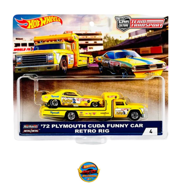 Hot Wheels 2018 Team Transport – ’72 Plymouth ’Cuda Funny Car &amp; Retro Rig #4