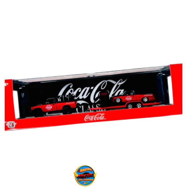 M2 Machines Auto-Haulers Coca-Cola – 1998 GMC Sierra 1500 4x4 Truck &amp; 1995 GMC S15 Sonoma Truck