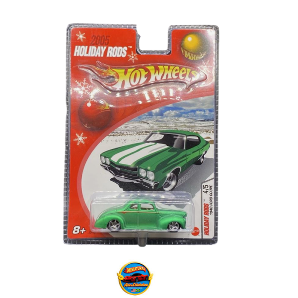 Hot Wheels 2005 Holiday Rods – 1940 Ford Coupe Green (#4/5)