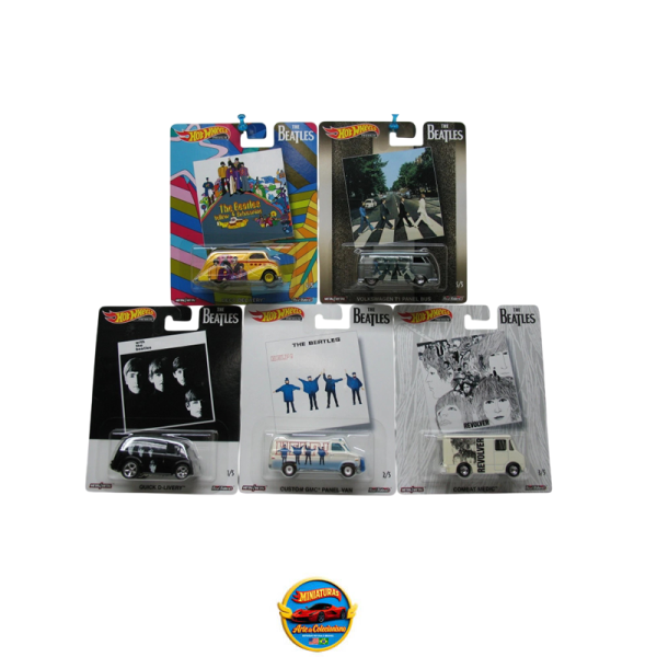 Hot Wheels Premium Pop Culture 2019 – The Beatles Album Covers 5-Car Set