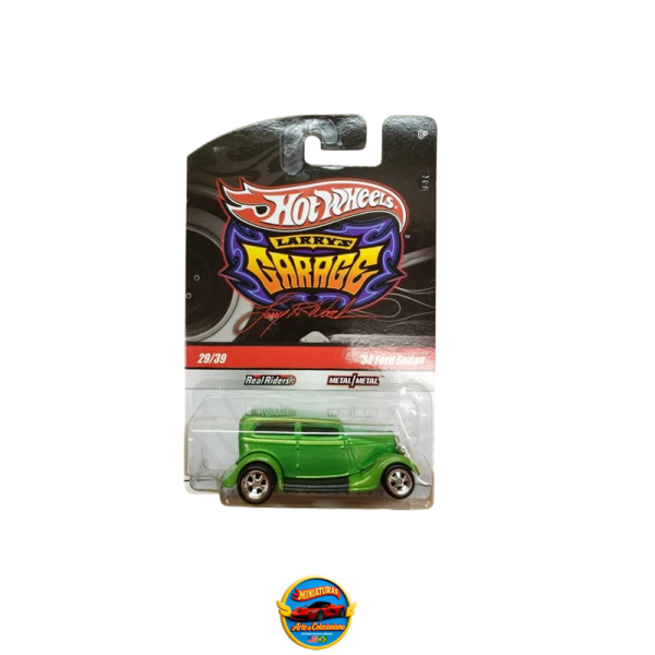 Hot Wheels Larry's Garage '34 Ford Sedan Green – LW Letters on Base | Disponível no Brasil – Envio Imediato