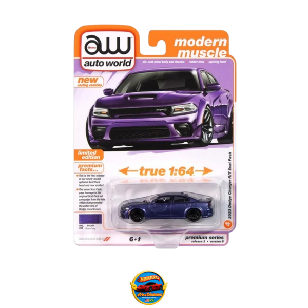 Auto World – 2023 Dodge Charger Swinger R/T Scat Pack (Plum Crazy)