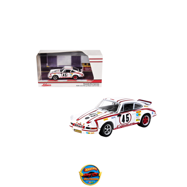 Schuco x Tarmac Works 1:64 – Porsche 911 Carrera #45 "24H Le Mans" (1973)
