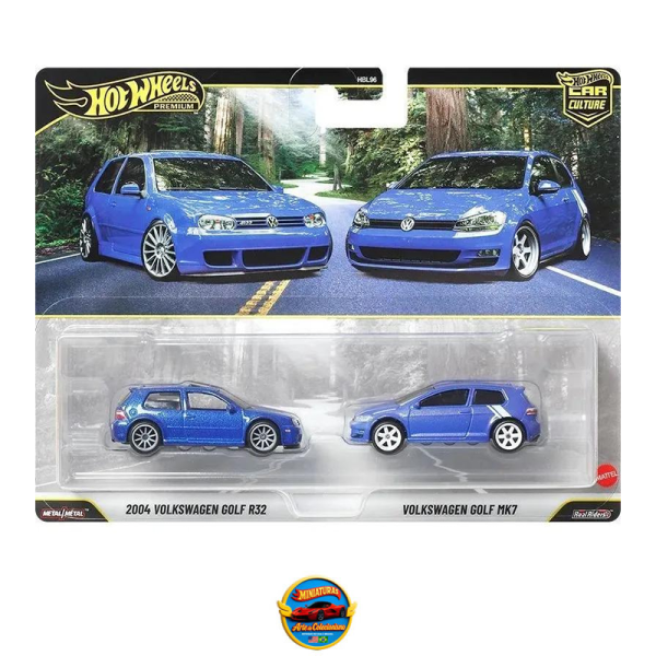 Hot Wheels Car Culture 2-Pack – 2004 Volkswagen Golf R32 &amp; Volkswagen Golf Mk7