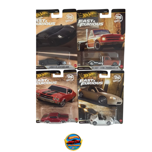 Hot Wheels Fast &amp; Furious – Set com 4 Carros