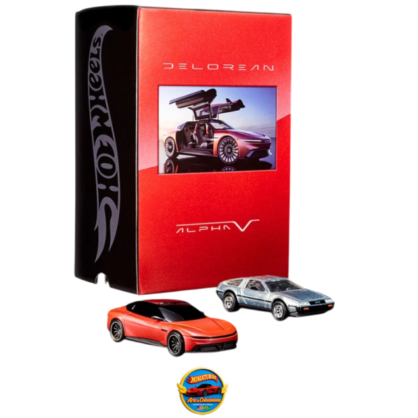 Mattel Creations Hot Wheels RLC – DeLorean DMC-12 &amp; Alpha5 Collector Set
