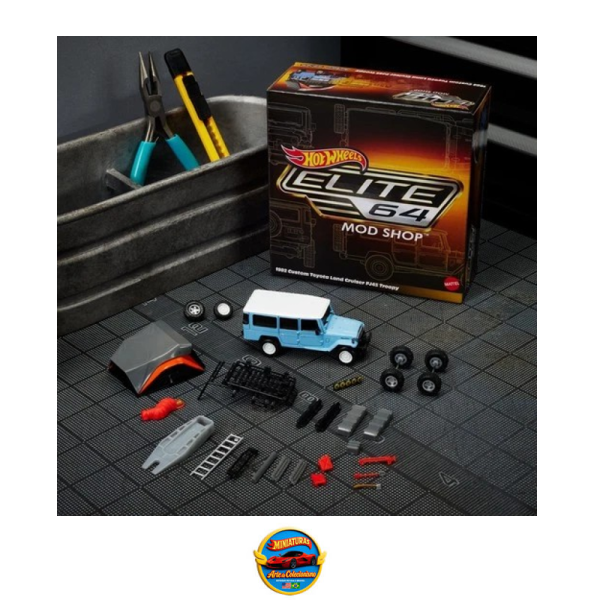 Hot Wheels Elite 64 Mod Shop 1982 Toyota Land Cruiser FJ45 Troopy (HWR97) | Disponível no Brasil – Envio Imediato